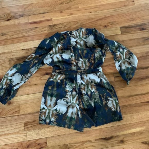 moon floral print romper size s - Picture 5 of 7